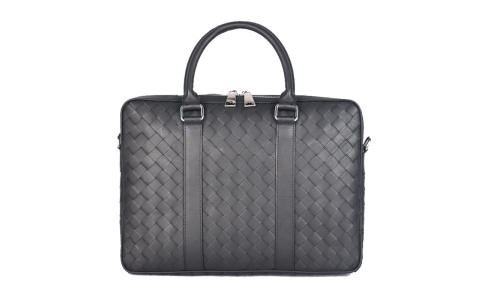 男士公文包手提包商务休闲大容量真皮编织男包上班个性新款