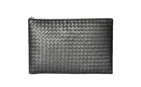 男士手拿包女夏季小巧时尚真皮编织薄款轻便信封包软皮轻奢