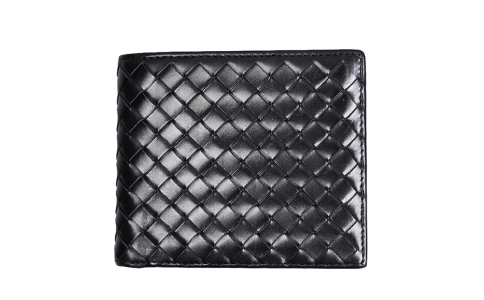 钱包男士轻奢胎牛皮手工编织软牛皮短款钱夹新款横款高端潮