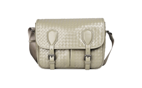 男士斜挎包大容量邮差包通勤真皮编织头层牛皮高端时尚单肩包中号