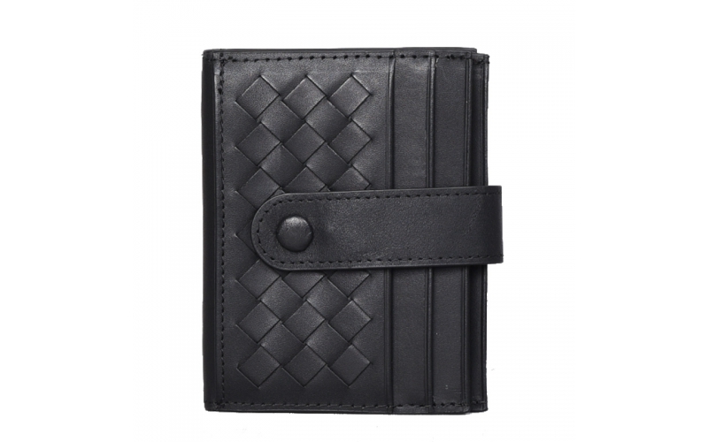 Wallet Card Holder for ID Credit Card 16 Cards Credential Bank Genuine Leather Woven Business Mini Wallet Brand Desige