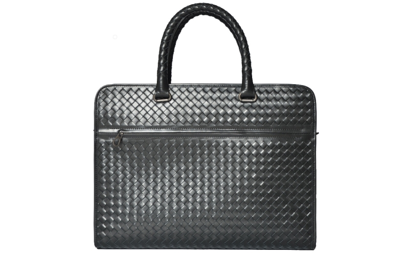 男包编织包男士手提包公文包14寸15.6电脑包真皮商务大容量