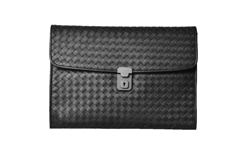 手拿包男款手包真皮手夹包商务公文包编织信封包男士锁扣包