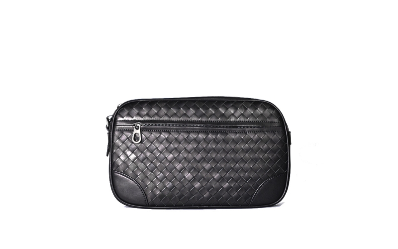 编织手拿包男款手包商务潮男2017新款真皮打蜡手腕包手机包