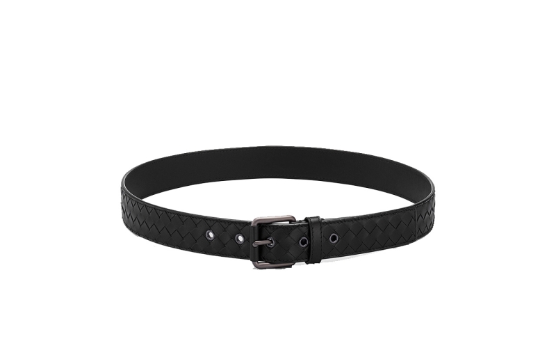 JIA BV年轻人皮带男士青年真皮针扣潮流商务简约潮小牛皮编织腰带