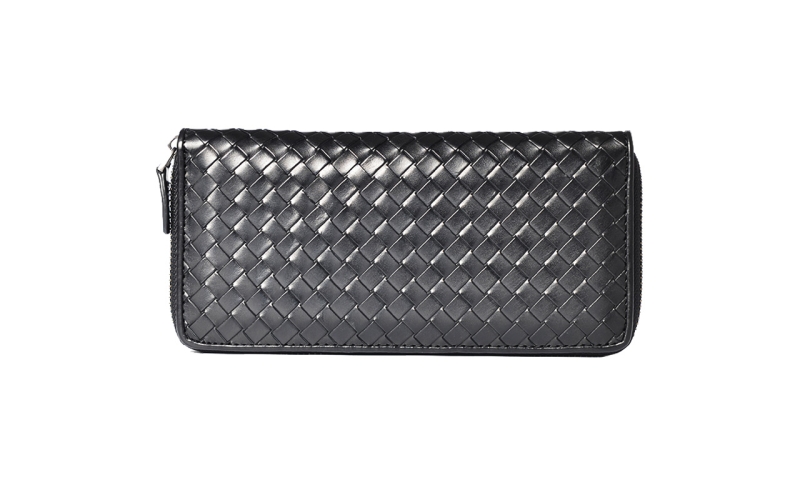 手包男士手拿包钱包女长款拉链包胎牛皮编织2019新款时尚潮