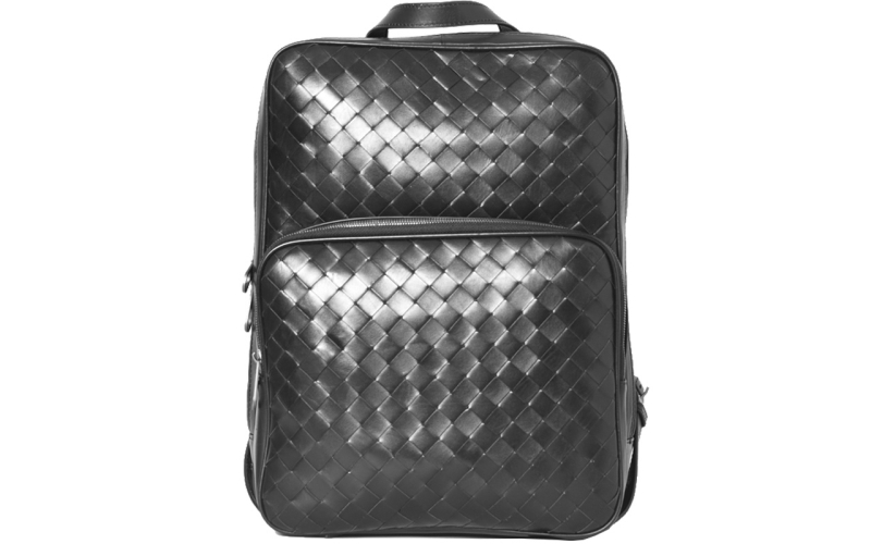 背包男双肩包商务轻便男士书包胎牛皮大格编织男包2020新款