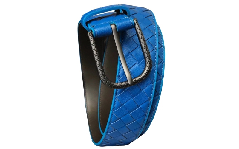 JIA BV编织皮带男士百搭简约腰带女士皮带真皮青年年轻人潮牌高档