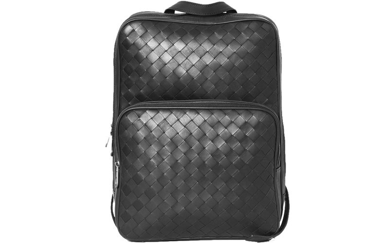 背包男双肩包男士包潮牌街头潮流休闲真皮大格编织男包全皮