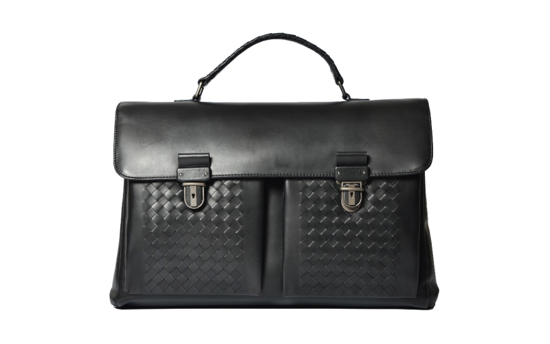 男包休闲男士商务手提包公文包编织包胎牛皮品质软皮真皮潮