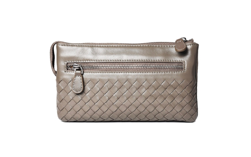 JIA BV手拿包女式斜挎包真皮女包羊皮编织包女欧洲站小包包手包新