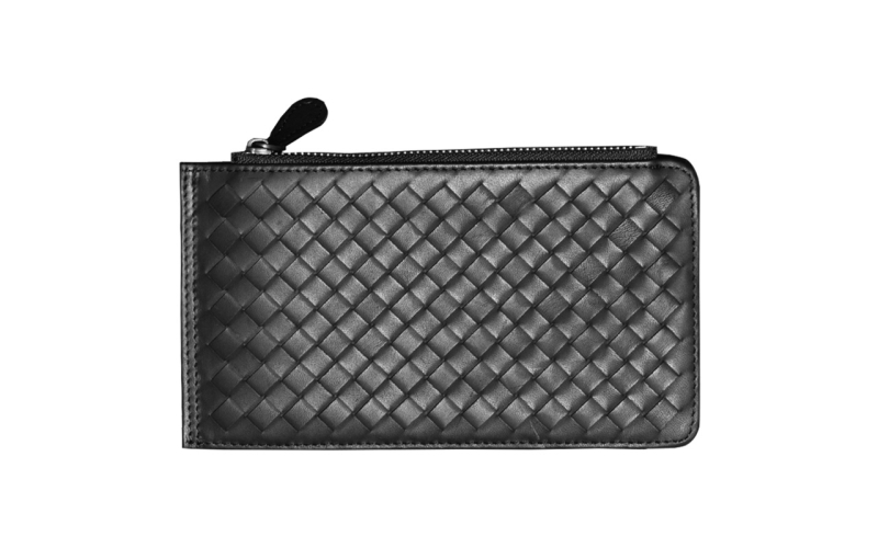 卡包钱包一体包女士手机包证件位多卡位真皮编织男士超薄小