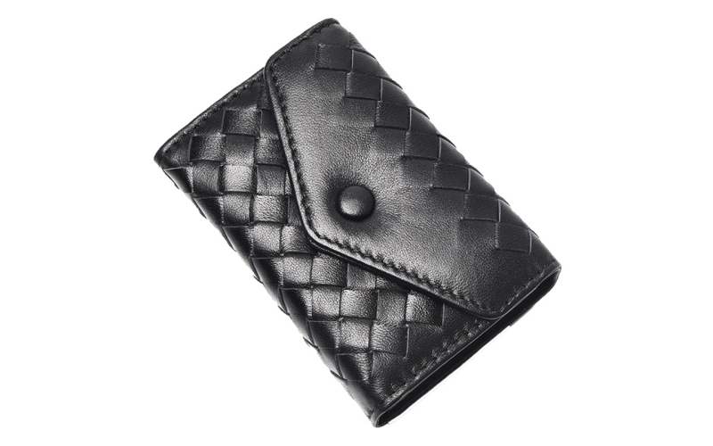 卡包男士女士同款风琴款羊皮编织多卡位多隔层真皮潮牌小包