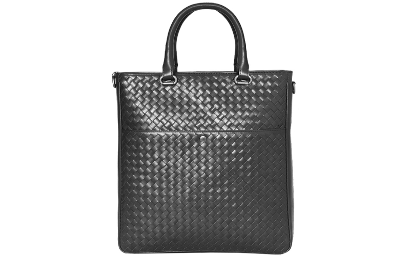 男手提包竖款公文包大容量编织男包真皮潮牌商务休闲新款