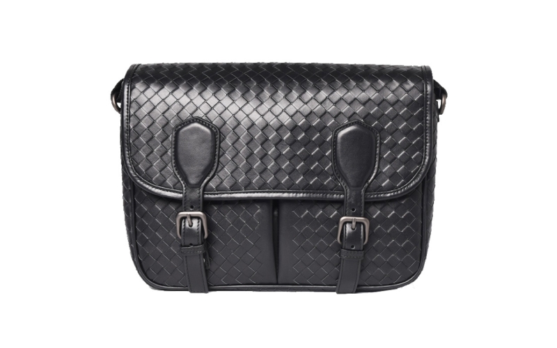 包包斜挎包男潮单肩包邮差包女式包盖式真皮编织男包欧洲站