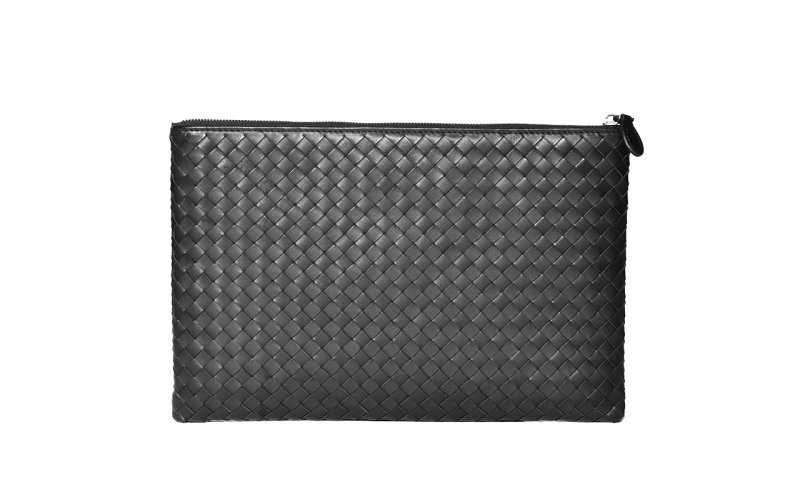 手拿包男士信封包女士手包三边无缝编织小牛皮真皮超薄潮牌