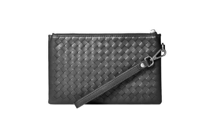 手包男士手拿包女士手抓包真皮编织信封包超薄小号小款超薄