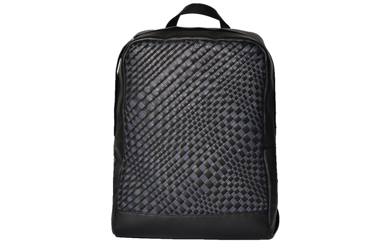 背包男双肩包时尚潮流青年商务胎牛皮编织男包潮大容量旅行