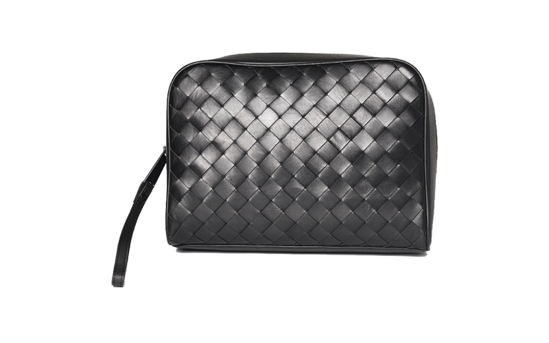 男包洗刷包男士出差便携大容量手拿包2020新款大格子编织包