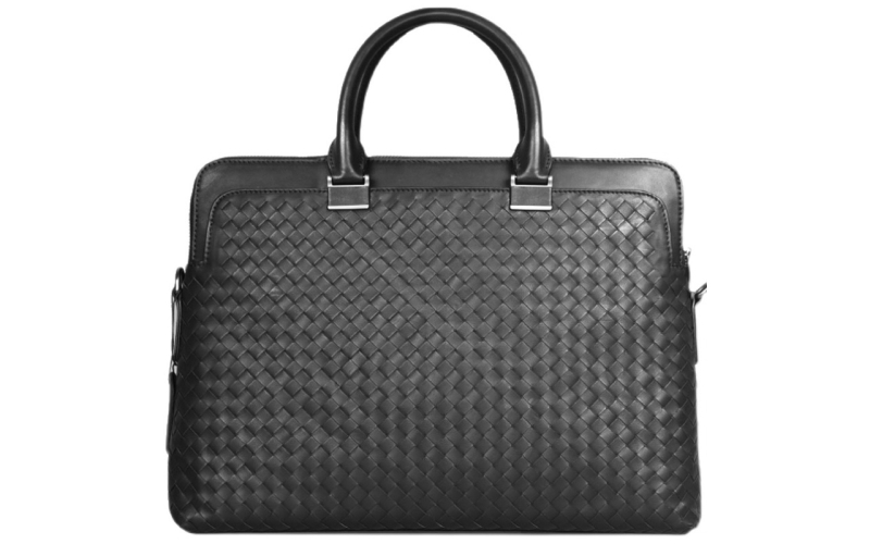 男包真皮编织公文包大容量多隔层男士商务电脑出差旅行挎包