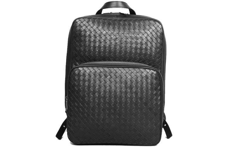 背包男双肩包时尚潮流2020新款潮男大容量轻便真皮编织男包