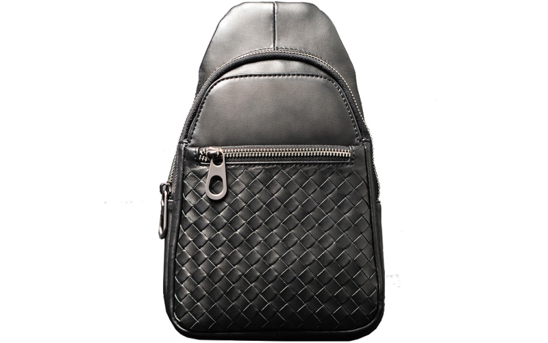 胸包男皮质软皮编织真皮男士斜挎胸包小型轻便潮牌休闲新款