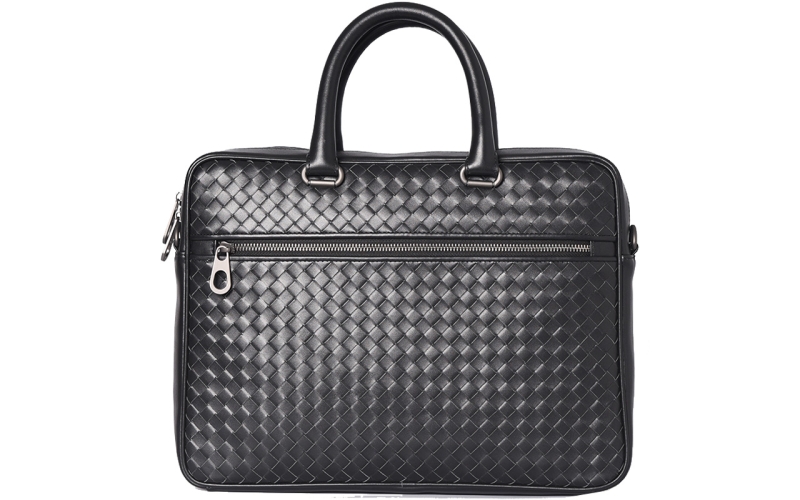 男包手提包男款真皮小号商务休闲公文包小包编织包双拉链潮