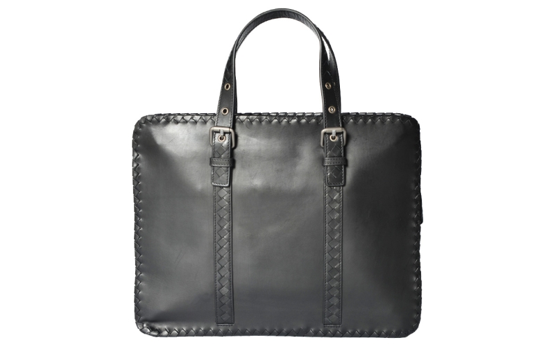 男包手提包公文包男士商务休闲高端品质超薄斜挎单肩编织包