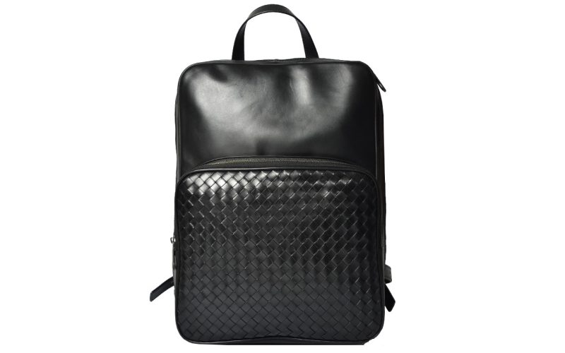 背包双肩包男士ifashion书包男时尚潮流青年大容量胎牛皮正