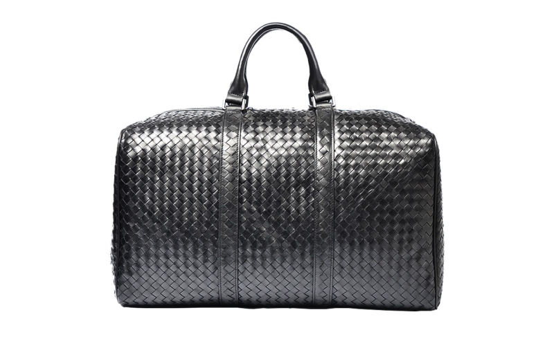 旅行包男大容量超大真皮编织胎牛皮出差旅行时尚潮流行李袋