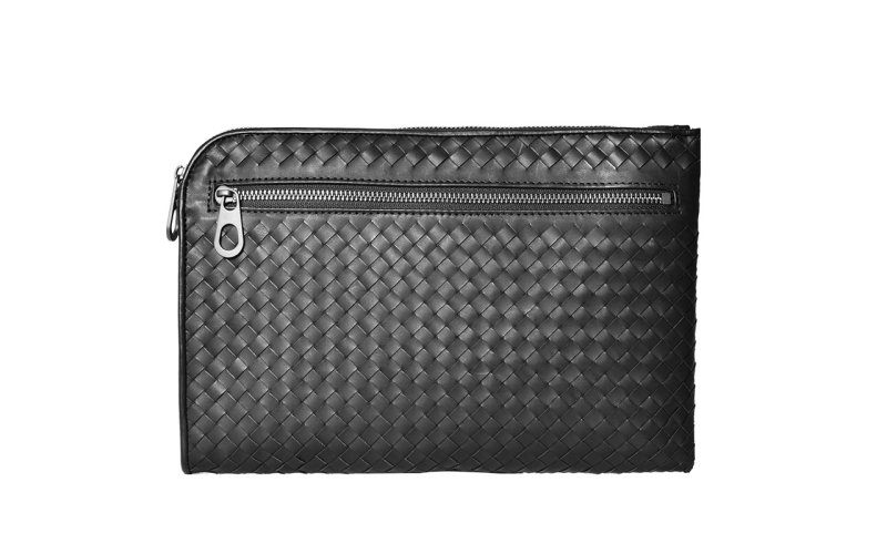 编织手拿包男士信封包休闲商务文件包真皮大容量手包夹包潮