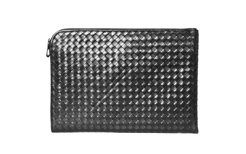 手拿包男款真皮手夹包胎牛皮编织男包男士信封包大容量商务