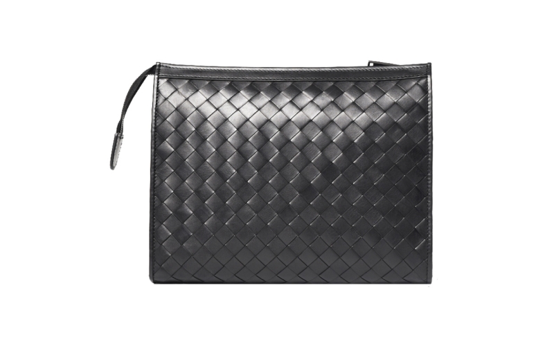 包包2020新款潮男士手拿包轻奢商务手抓包手包大格编织男包