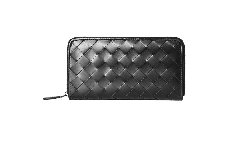 钱包男长款拉链手包女小包手抓包胎牛皮软皮编织包新款简约