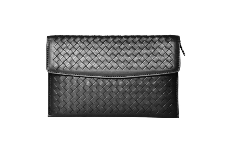 手拿包男士手包女式手抓包真皮编织手夹包多隔层个性气质潮