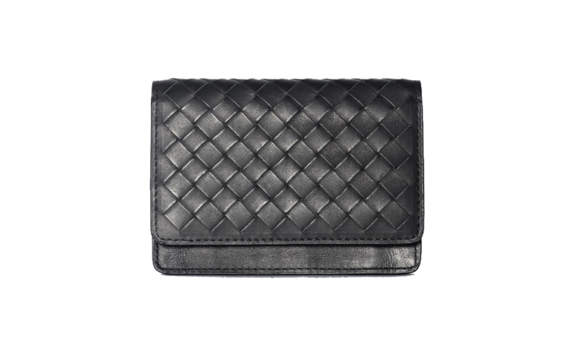 名片夹男式真皮女式高档商务大容量牛皮编织男士名片盒片包