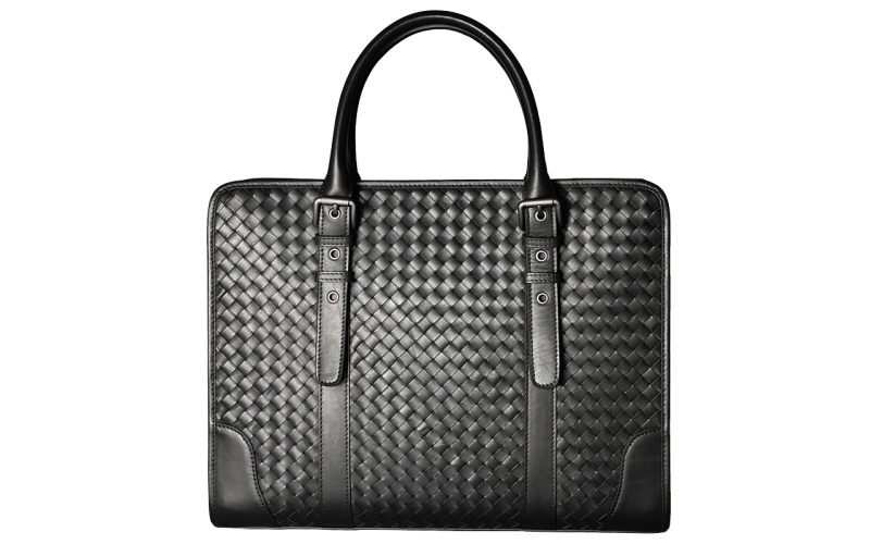 手提包真皮男包商务公文包单肩包编织包男士牛皮大容量新款