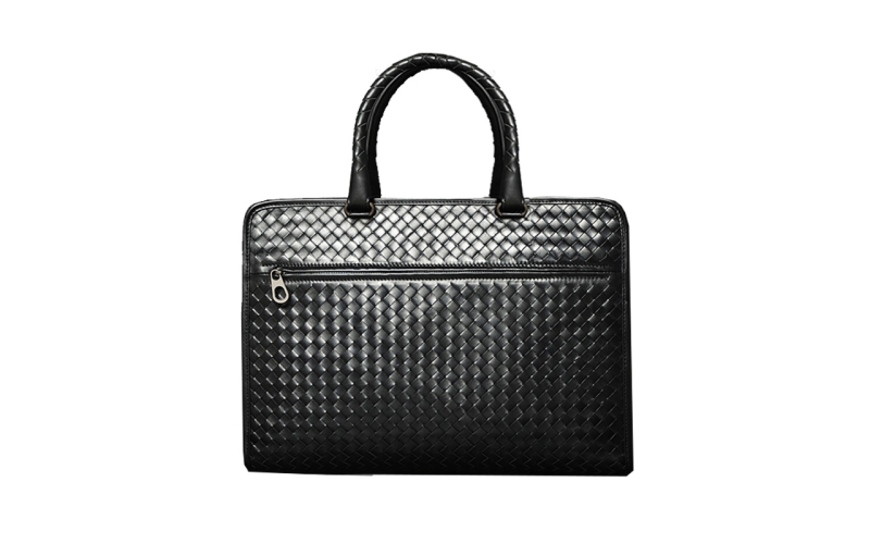 男包手提包公文包男士商务休闲真皮编织包横款男式男人青年