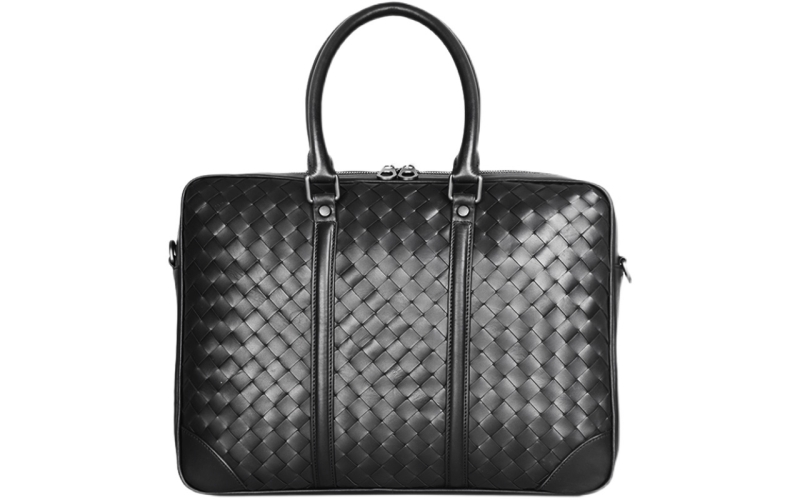 男士公文包手提包真皮编织男包小牛皮商务大容量品牌品质潮