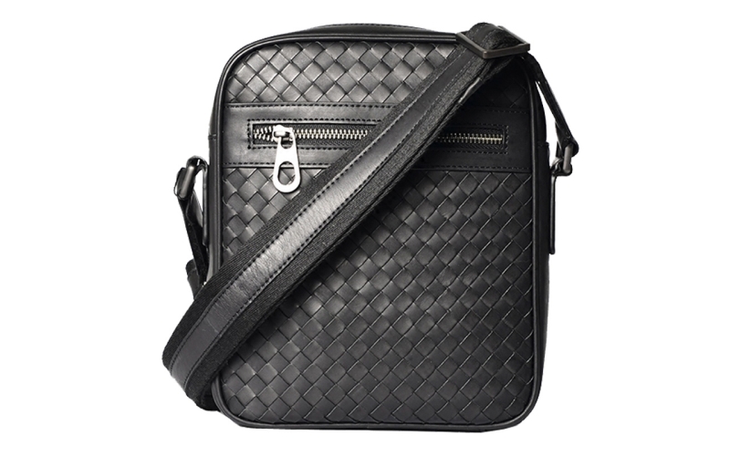 编织男包单肩包真皮男士商务休闲头层小牛打蜡皮斜挎包小包