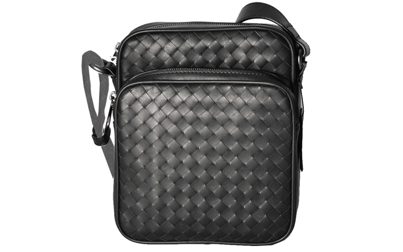 真皮编织男包男士小包单肩斜挎包潮牌夏季休闲斜挂包小背包