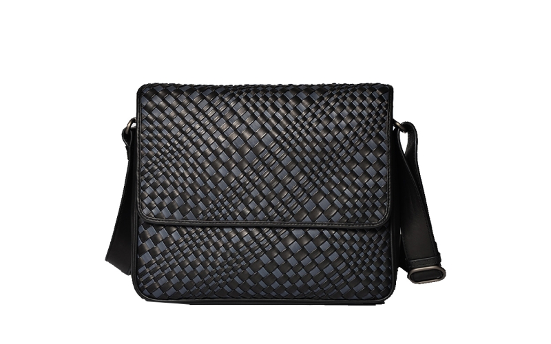 斜挎包男士单肩包轻奢男包港风IPAD商务时尚社会ins编织包