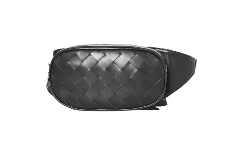 男胸包斜挎男士腰包2019新款大编织男包真皮秋冬时尚潮包