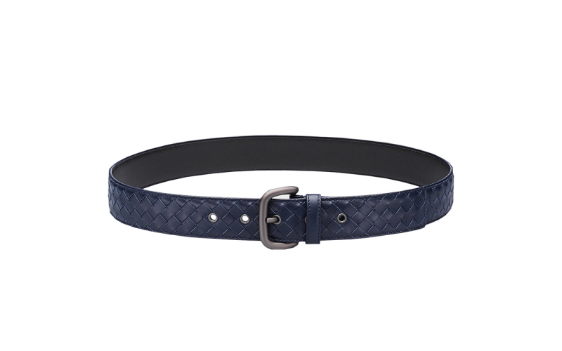 男士皮带韩版百搭简约潮人小牛皮编织腰带真皮男式针扣年轻