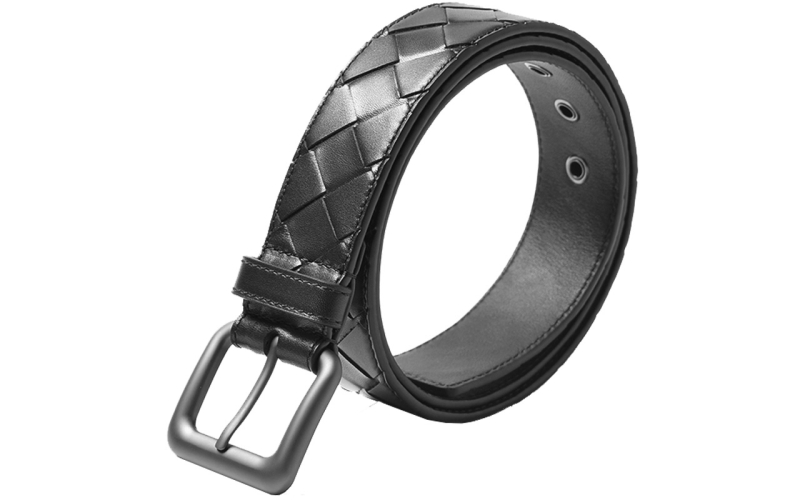 皮带男大格子编织腰带真皮潮牌纯牛皮高档正品青年休闲潮流