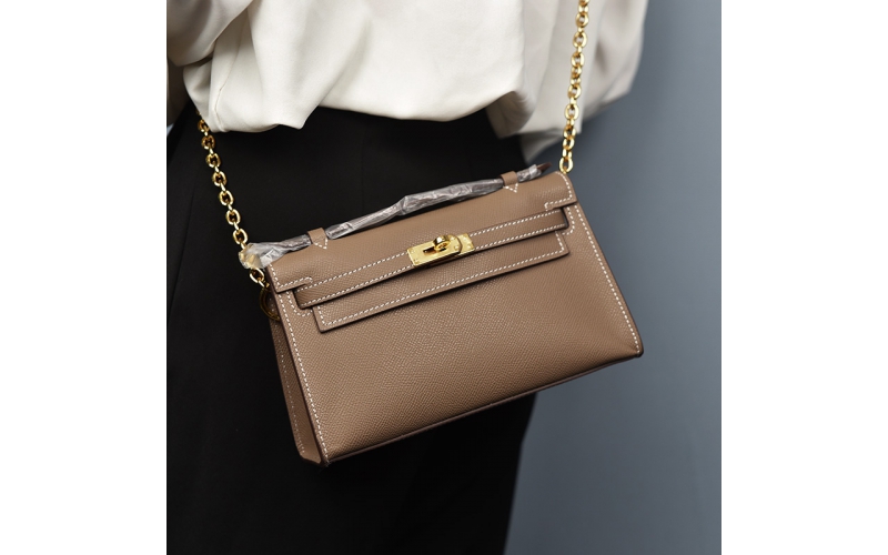 Fashion Women Mini Small Evening Bags Cow Leather Shoulder Handbags Solids Sling Ladies Party Desinger Female Metal Chain New
