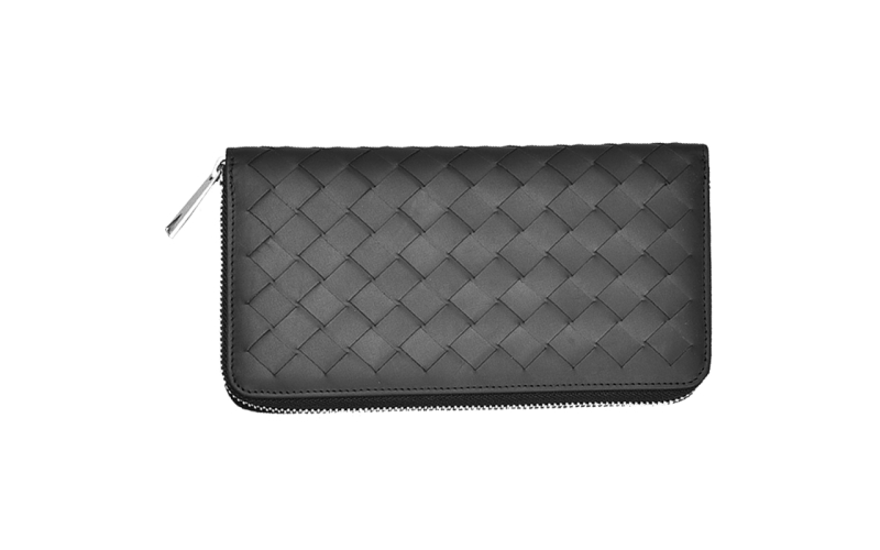 钱包男款女式手拿包长款拉链手包编织手腕包真皮2022新款小众设计