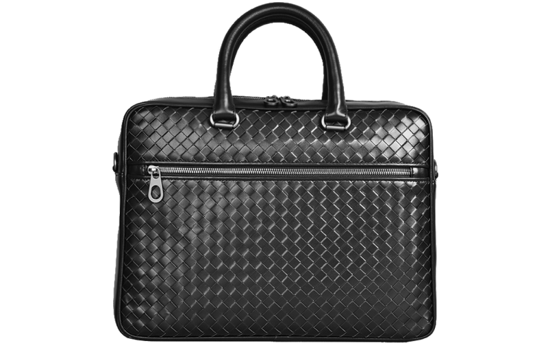 公文包男款手提包男士真皮编织商务年轻高级感大容量小型通勤男包