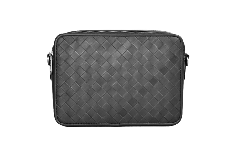 男士斜挎包相机包小背包男生大容量编织单肩包小挎包手拿包双拉链