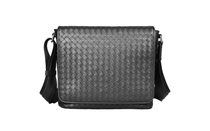 小挎包男斜跨单肩包大容量邮差包真皮编织男包包盖背包2022新款潮